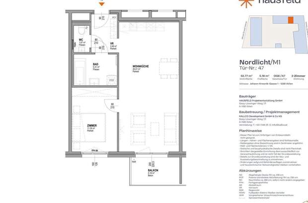 Wohnung mit Balkon mieten in 1220 Wien (Bild 1)