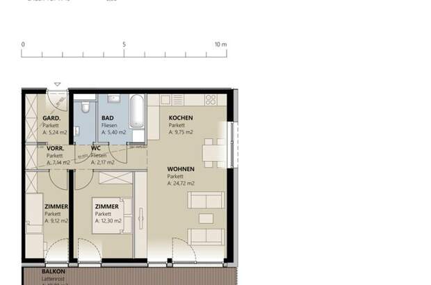 Wohnung mit Balkon mieten in 6555 Kappl