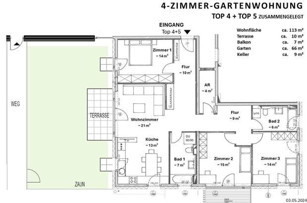 Wohnung mit Balkon kaufen in 6311 Oberau (Bild 5)