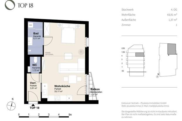 Wohnung mit Balkon kaufen in 1120 Wien (Bild 5)