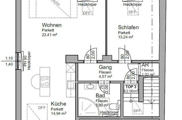 Wohnung mit Balkon mieten in 4020 Linz (Bild 2)
