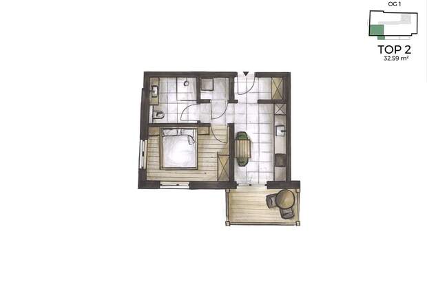 Terrassenwohnung kaufen in 8960 Öblarn (Bild 2)