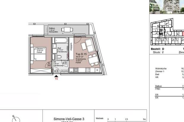 Wohnung mit Balkon mieten in 1210 Wien (Bild 5)