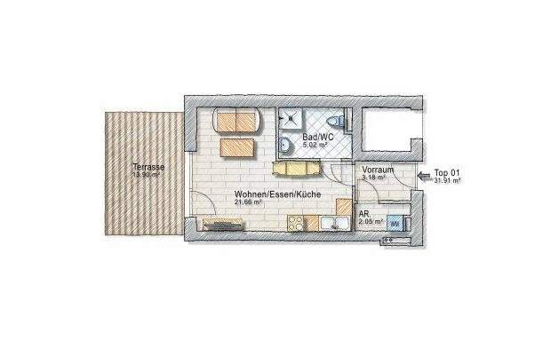 Terrassenwohnung kaufen in 8041 Graz (Bild 5)