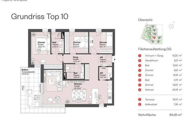 Wohnung mit Balkon kaufen in 5082 Grödig (Bild 3)