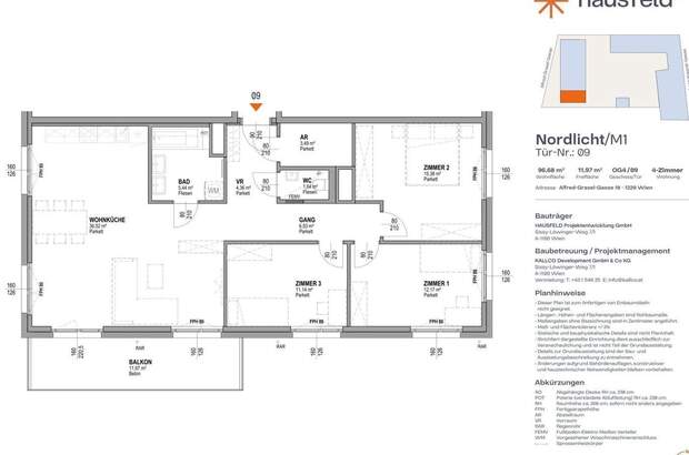 Wohnung mit Balkon mieten in 1220 Wien (Bild 1)