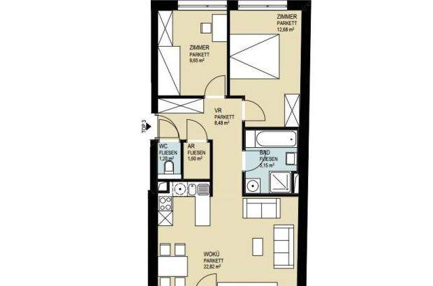 Terrassenwohnung mieten in 8020 Graz (Bild 4)