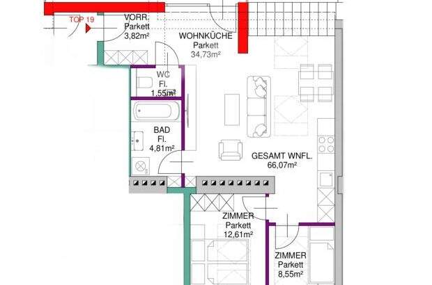 Terrassenwohnung kaufen in 1100 Wien (Bild 1)