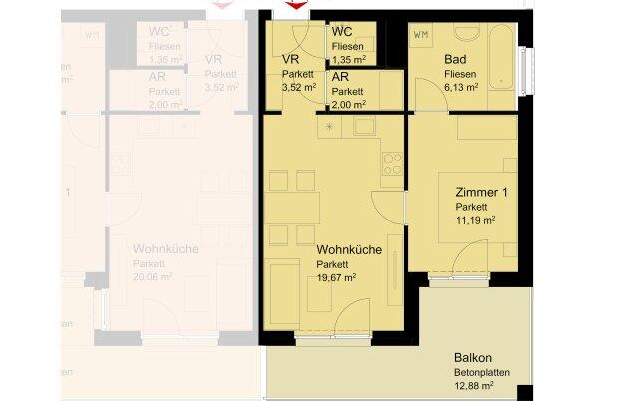 Terrassenwohnung mieten in 1220 Wien