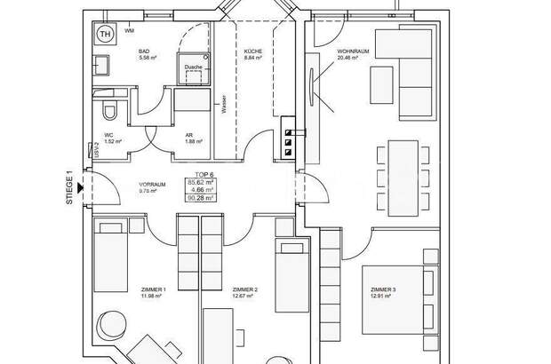 Terrassenwohnung kaufen in 2100 Korneuburg (Bild 2)