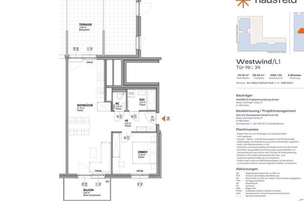 Wohnung mit Balkon mieten in 1220 Wien (Bild 1)