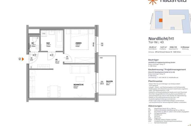 Wohnung mit Balkon mieten in 1220 Wien (Bild 1)