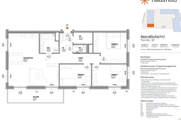 Wohnung mit Balkon mieten in 1220 Wien (Bild 1)