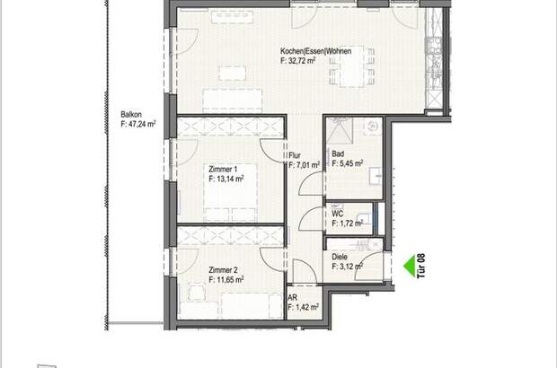 Wohnung mit Balkon mieten in 8020 Graz (Bild 2)