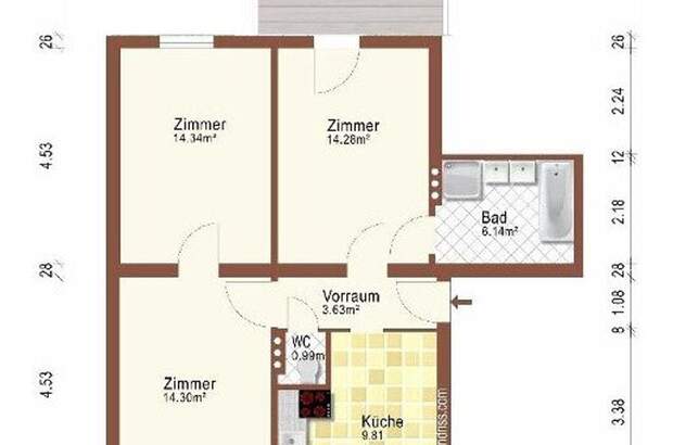 Wohnung mit Balkon kaufen in 5113 Sankt Georgen (Bild 1)