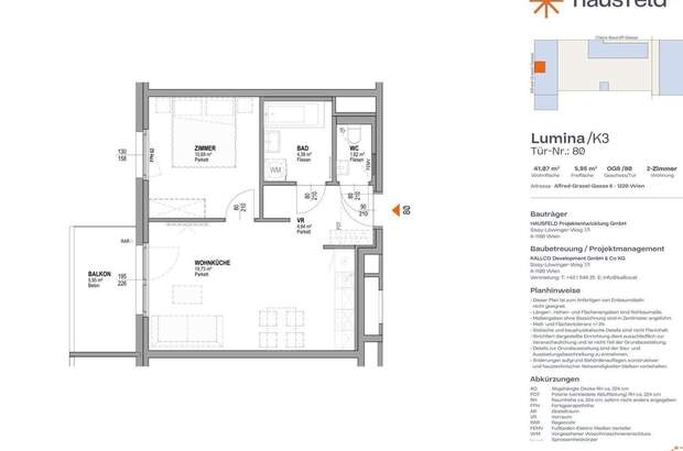 Wohnung mit Balkon mieten in 1220 Wien (Bild 1)