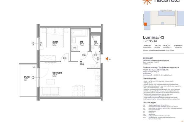 Wohnung mit Balkon mieten in 1220 Wien (Bild 1)