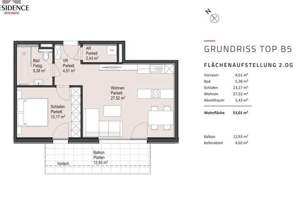 Wohnung mit Balkon kaufen in 5161 Elixhausen (Bild 3)