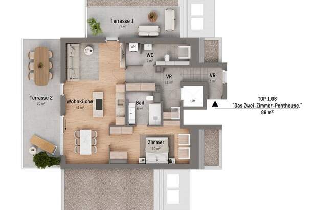 Terrassenwohnung kaufen in 1210 Wien (Bild 1)