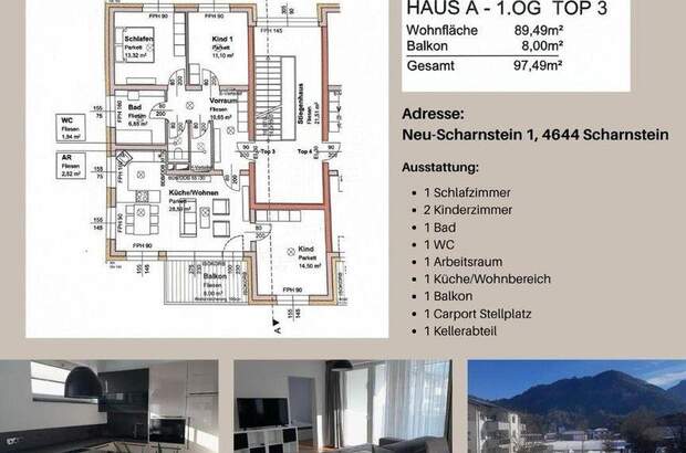 Terrassenwohnung mieten in 4644 Scharnstein (Bild 3)