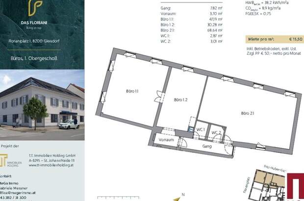 Gewerbeobjekt mieten in 8200 Gleisdorf