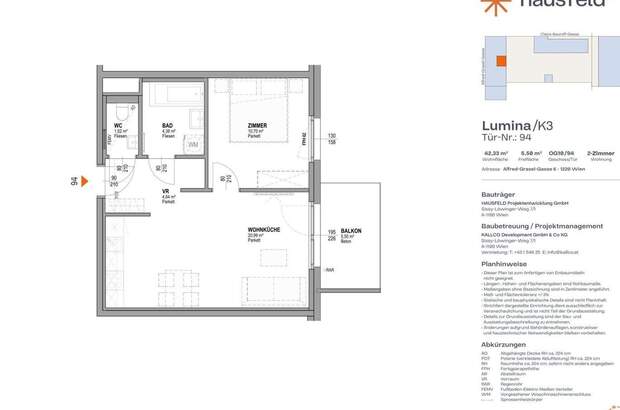 Wohnung mit Balkon mieten in 1220 Wien (Bild 1)