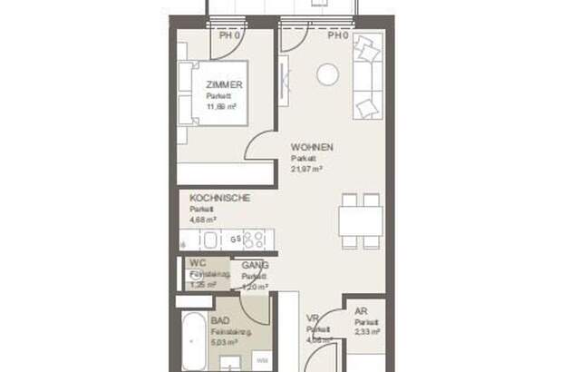 Wohnung mit Balkon mieten in 1110 Wien (Bild 1)