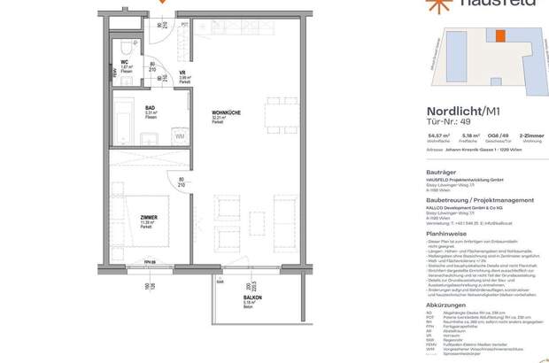 Wohnung mit Balkon mieten in 1220 Wien (Bild 1)