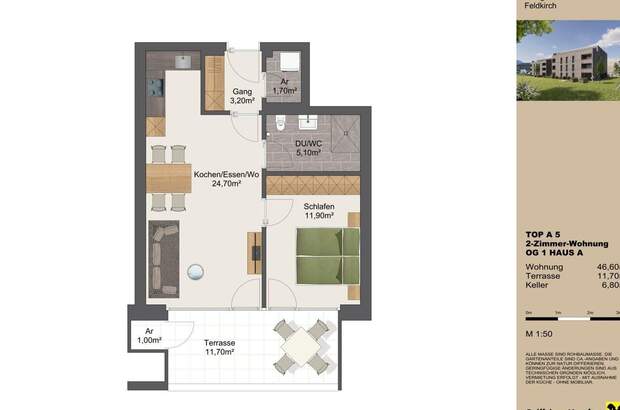 Wohnung mit Balkon mieten in 6800 Feldkirch (Bild 4)