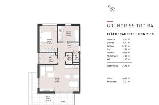Wohnung mit Balkon kaufen in 5161 Elixhausen (Bild 3)