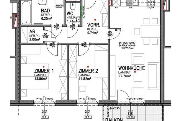 Wohnung mit Balkon mieten in 7000 Eisenstadt (Bild 2)