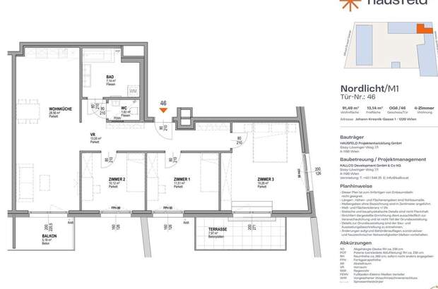 Wohnung mit Balkon mieten in 1220 Wien (Bild 1)