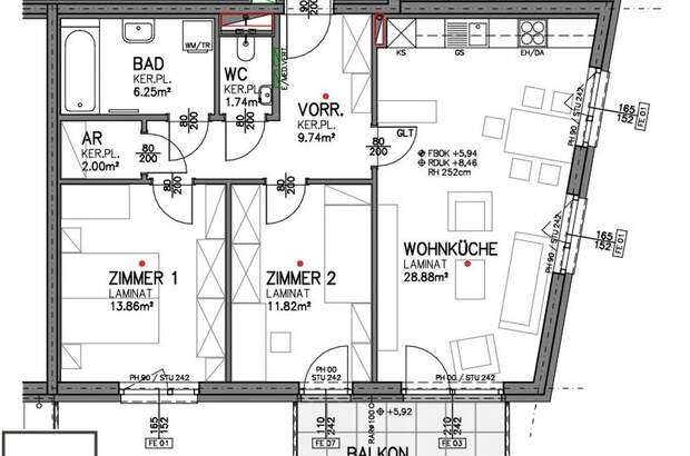 Wohnung mit Balkon mieten in 7000 Eisenstadt (Bild 1)