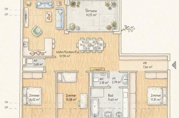 Terrassenwohnung kaufen in 8055 Graz (Bild 1)