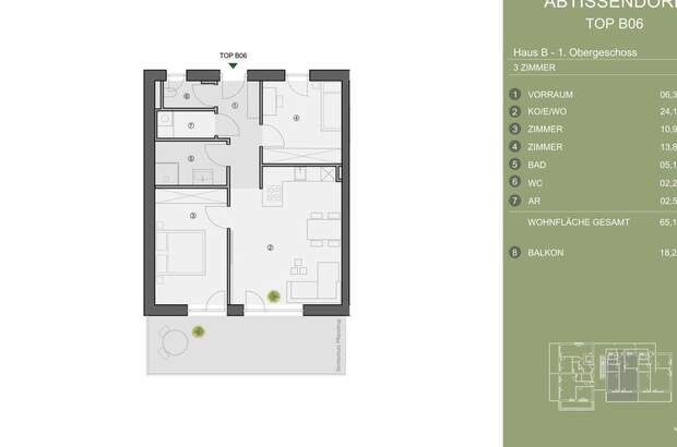 Wohnung mit Balkon kaufen in 8073 Feldkirchen (Bild 5)