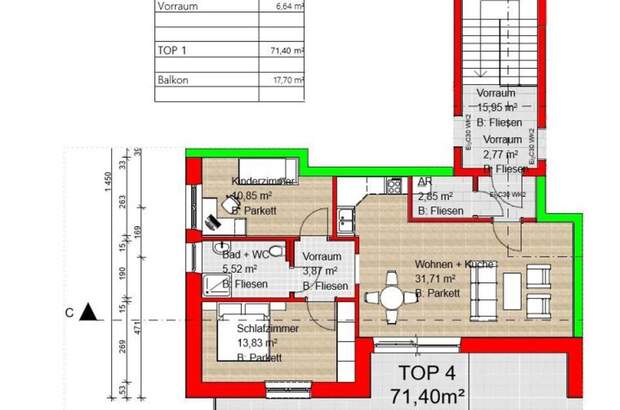 Wohnung mit Balkon kaufen in 5233 Pischelsdorf (Bild 3)