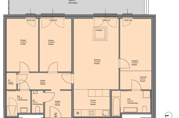 Terrassenwohnung mieten in 3100 St. Pölten (Bild 2)