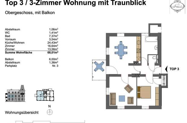 Altbauwohnung mit Balkon kaufen in 8990 Bad Aussee (Bild 4)