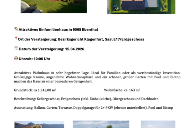 Haus mit Garten kaufen in 9065 Ebenthal (Bild 2)