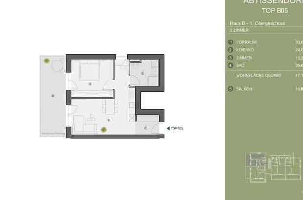 Wohnung mit Balkon kaufen in 8073 Feldkirchen (Bild 3)