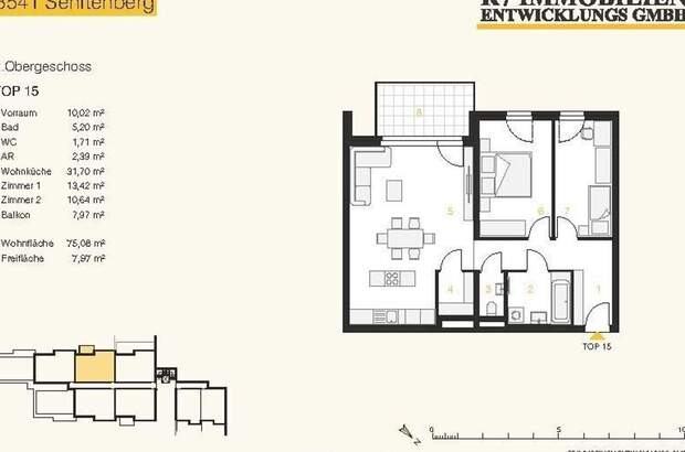 Wohnung mit Balkon kaufen in 3541 Senftenberg (Bild 3)