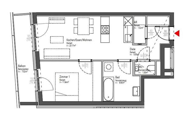 Terrassenwohnung mieten in 8020 Graz (Bild 1)