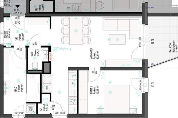 Wohnung mit Balkon mieten in 5142 Ibm (Bild 2)