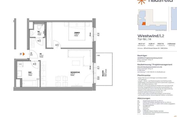 Wohnung mit Balkon mieten in 1220 Wien (Bild 1)