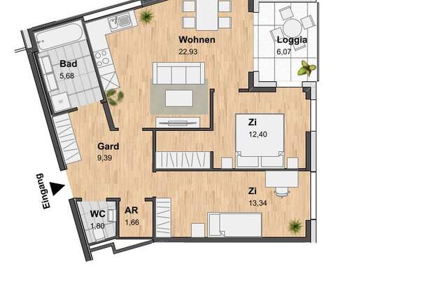 Terrassenwohnung mieten in 8020 Graz (Bild 1)