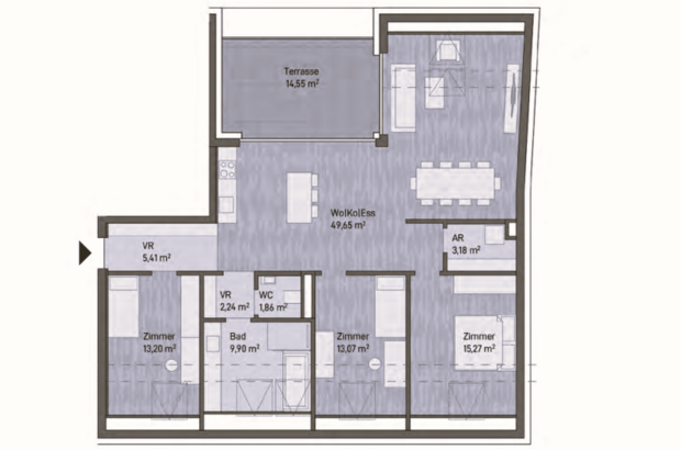 Terrassenwohnung kaufen in 8020 Graz Gries