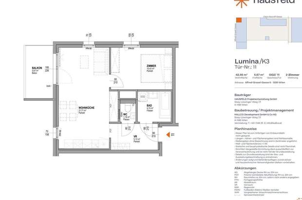 Wohnung mit Balkon mieten in 1220 Wien (Bild 1)
