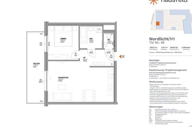 Wohnung mit Balkon mieten in 1220 Wien (Bild 1)