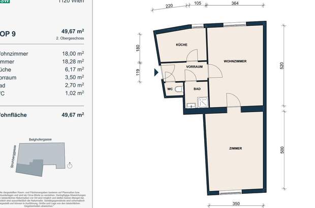 Mietwohnung in 1120 Wien (Bild 2)