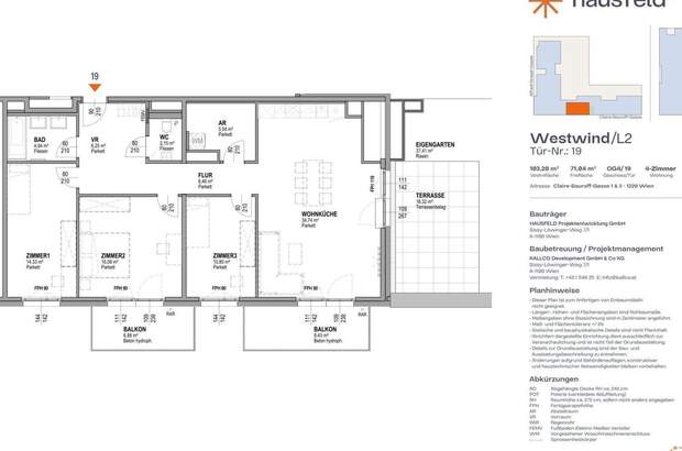 Wohnung mit Balkon mieten in 1220 Wien (Bild 1)